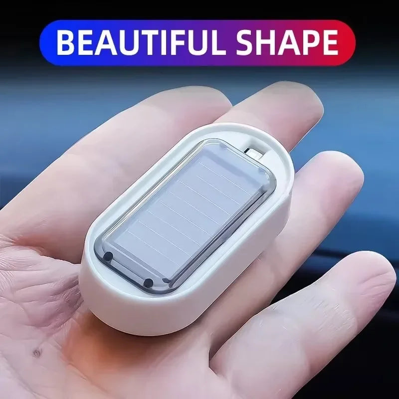 Wireless solar powered security alarm lamp