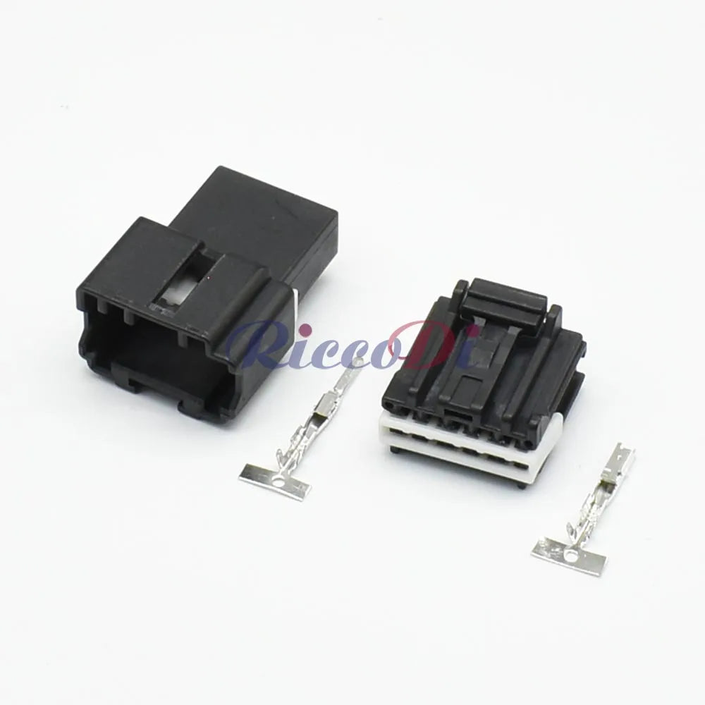 Side view of 2 pin automotive wiring harness connector plug for secure electrical connection