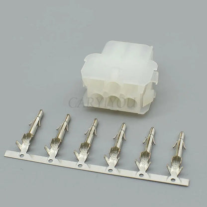 6 Pin electrical connector wiring socket 63080 for elevators and cars, robust male and female plug connector
