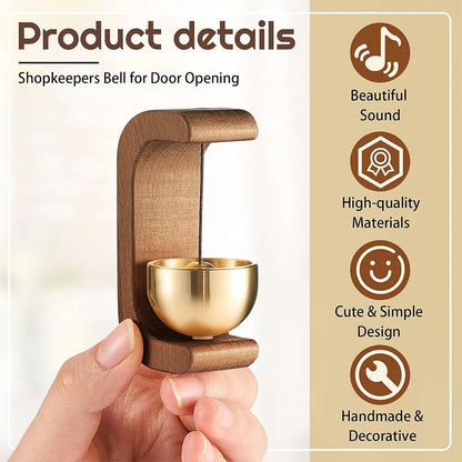 Wooden brass entrance door bell decorative hanging wind chime