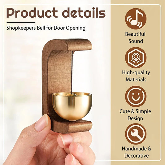 Wooden brass entrance door bell decorative hanging wind chime