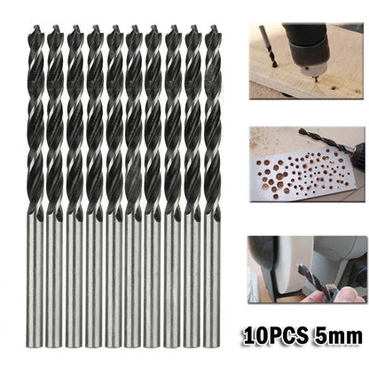 Wood drill bit set structure for precision drilling with center point and multiple diameters