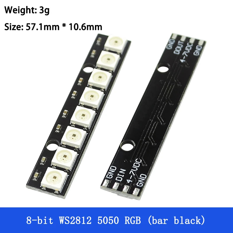 8-bit WS2812 5050 RGB LED development board with built-in full-color driver for DIY lighting, electronics, and hobby projects