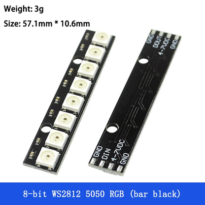 8-bit WS2812 5050 RGB LED development board with built-in full-color driver for DIY lighting, electronics, and hobby projects