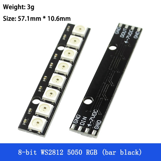 8-bit WS2812 5050 RGB LED development board with built-in full-color driver for DIY lighting, electronics, and hobby projects