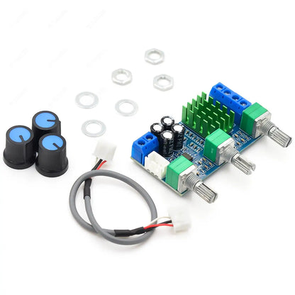 XH-M567 TPA3116D2 dual-channel high power digital audio amplifier board, ideal for DIY audio projects, stereo systems, and home electronics