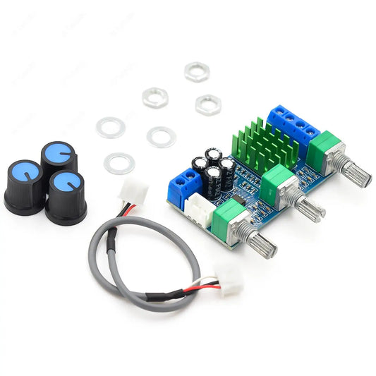 XH-M567 TPA3116D2 dual-channel high power digital audio amplifier board, ideal for DIY audio projects, stereo systems, and home electronics