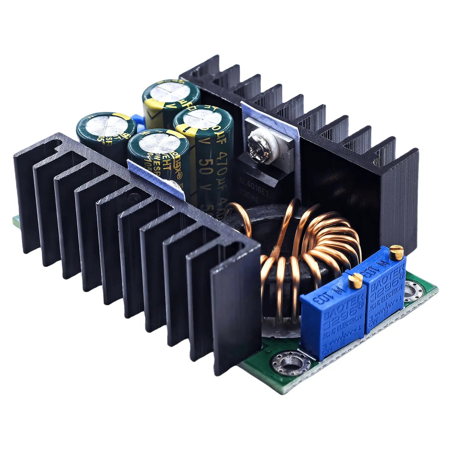 XL4016 300W DC-DC adjustable step-down buck converter module, 9A input 5-40V to 1.2-35V output, suitable for LED driver and Arduino DIY electronics projects