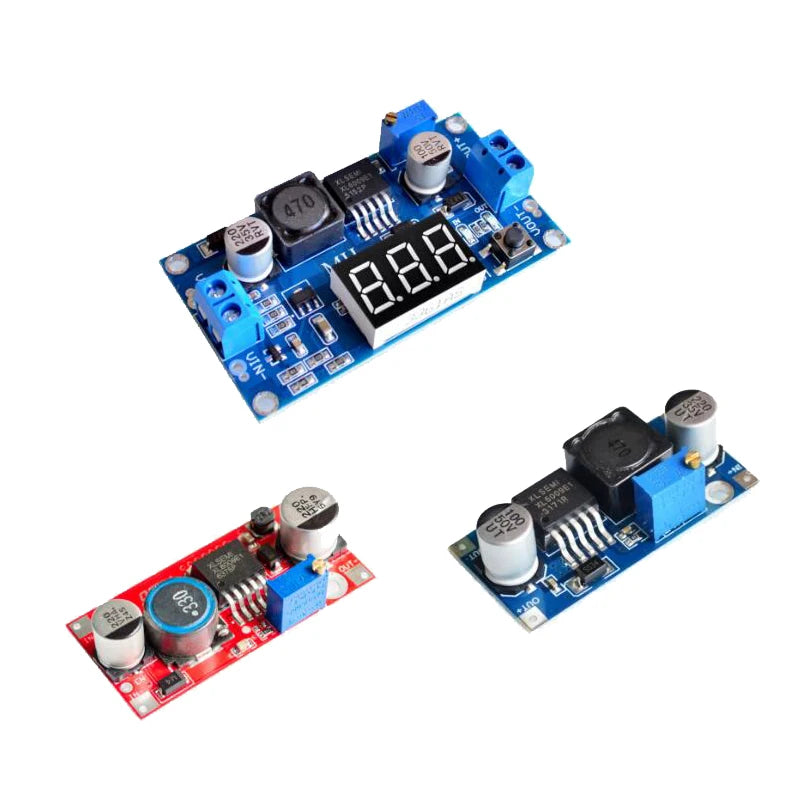 XL6009 DC-DC adjustable boost converter module, input 5–32V, output 5–50V, 15W, high performance with low ripple for DIY electronics and power supply projects