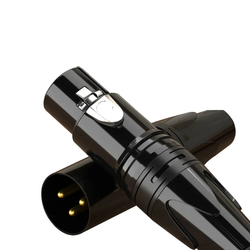 3Pin XLR audio connector installed for microphone and audio devices, color head, pure copper pins, male and female, Canon welding socket