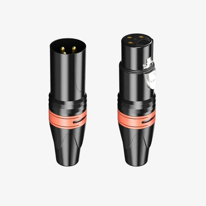 Series of 3Pin XLR color head audio connectors, pure copper pins, male and female Canon welding plug and socket