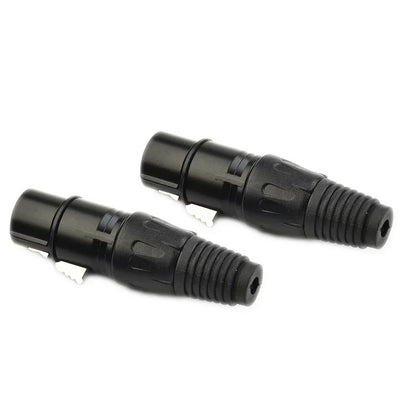 3-pin XLR DMX MIC snake plug connector, male & female, ideal for signal transmission and microphone cable setup