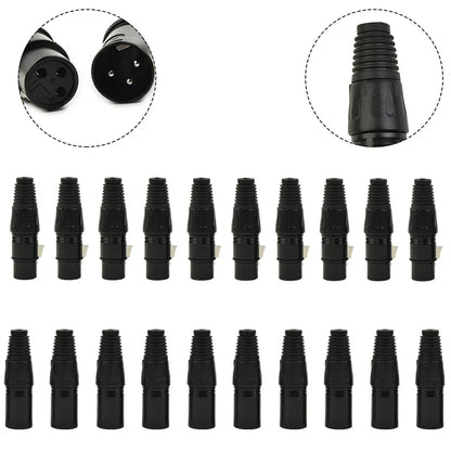 XLR DMX MIC cable connector structure with 3-pin male and female plugs, ideal for audio and microphone connections