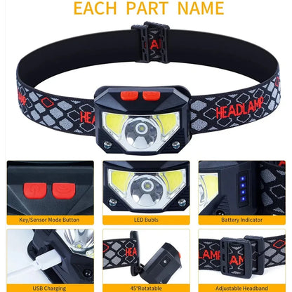 XPE and COB LED camping head lamp