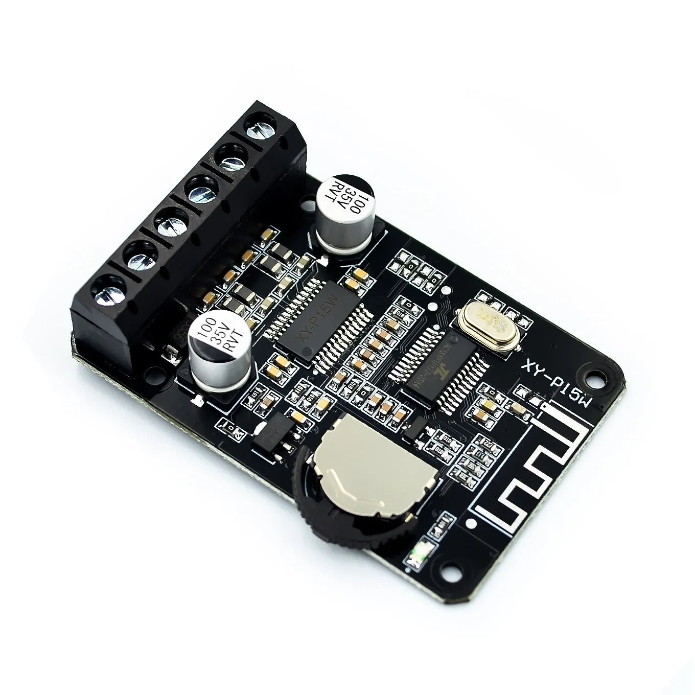 XY-P15W high-power stereo Bluetooth digital amplifier board 12V/24V, 10W-40W for DIY audio, car audio, and high-power speaker projects