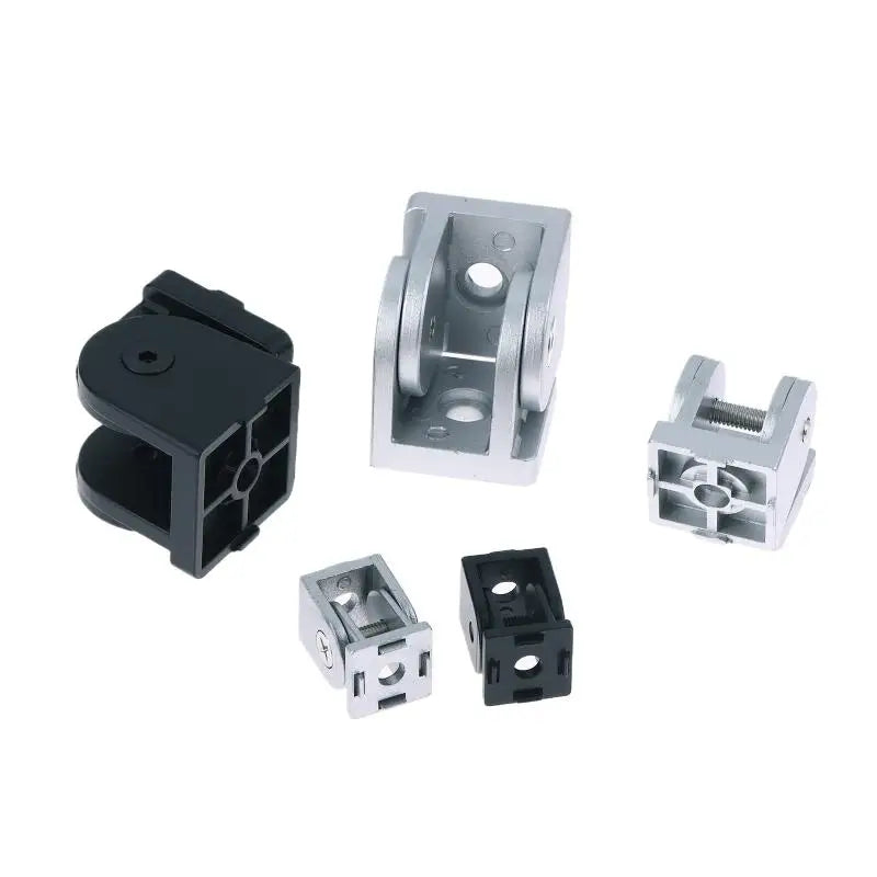 Zinc alloy hinge angle connector for aluminum profiles