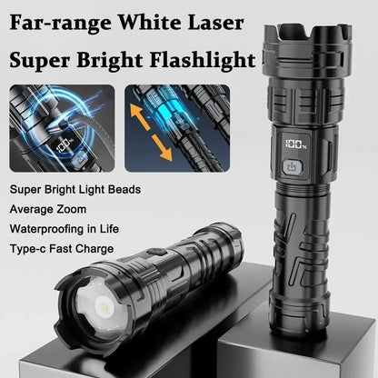 Zoomable LED torch for outdoor use